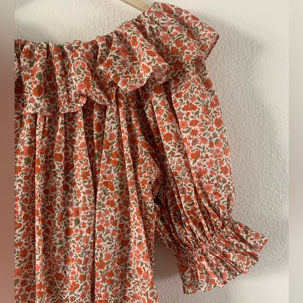 SOLD Doen Chime Ruffled Floral Liberty Fabric Dress Size XS DOEN - Picture 11 of 16